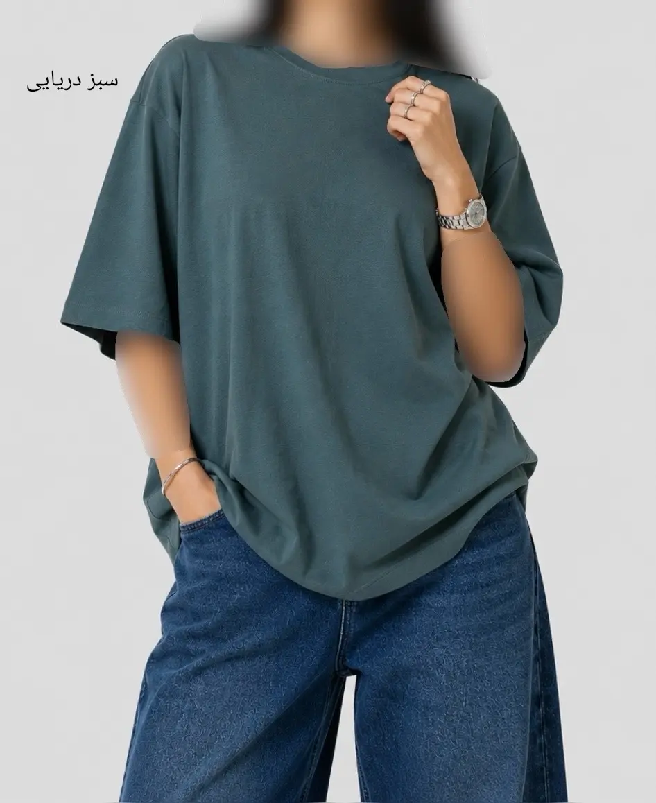 تیشرت لانگ باکسی Happy